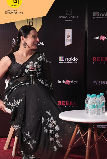 Vidya Balan’s Black And White Floral Saree